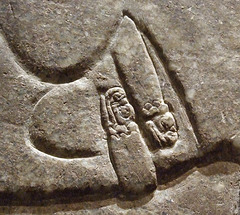 Detail of an Assyrian Winged Protective Deity in the Boston Museum of Fine Arts, June 2010