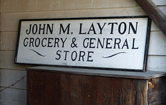 Sign for the Layton General Store in Old Bethpage Village Restoration,  May 2007
