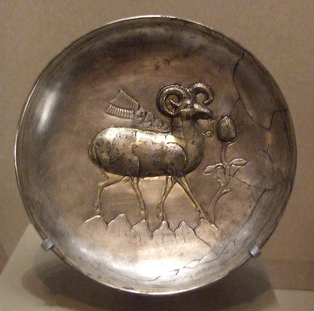 Sasanian Plate in the Boston Museum of Fine Arts, June 2010
