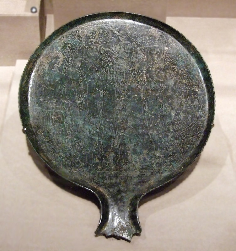 Etruscan Mirror with Herakles, Dionysos, Ariadne, and Eros in the Walters Art Museum, September 2009