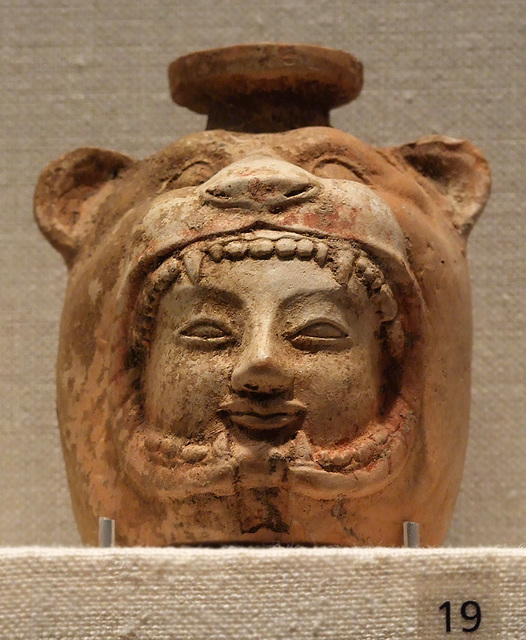 Perfume Vase in the Form of the Head of Herakles in the Boston Museum of Fine Arts, June 2010