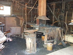 Forge in the Bach Blacksmith Shop in Old Bethpage Village Restoration, May 2007