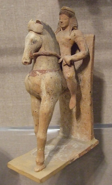 Terracotta Figurine of a Horseman in the Boston Museum of Fine Arts, July 2011