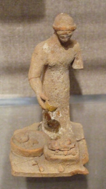 Woman Cooking or Sacrificing at an Altar Figurine in the Boston Museum of Fine Arts, June 2010