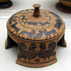 Three-Legged Bowl with Lid Attributed to Sophilos in the Boston Museum of Fine Arts, June 2010