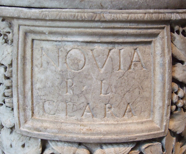 Detail of a Roman Cinerary Urn with Lid in the Walters Art Museum, September 2009