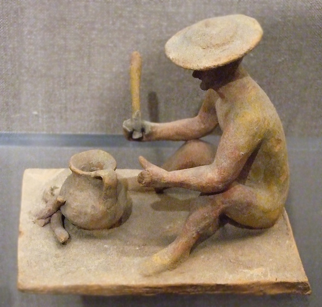 Figurine of a Man Cooking in the Boston Museum of Fine Arts, June 2010