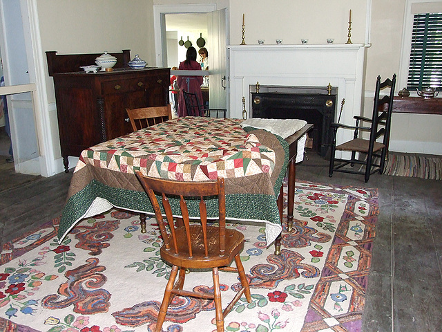 Quilt in the Powell Farm in Old Bethpage Village Restoration, May 2007