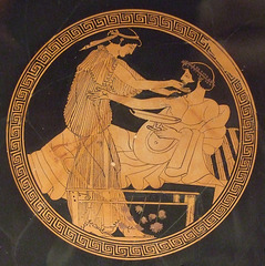 Detail of a Kylix by Makron in the Boston Museum of Fine Arts, June 2010