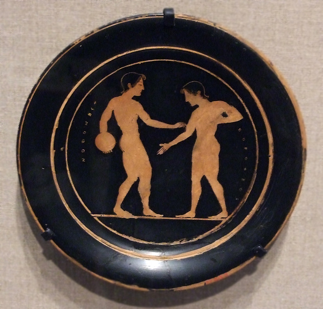 Plate with Two Athletes by Paseas in the Boston Museum of Fine Arts, July 2011