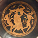 Detail of a Kylix with Satyrs and Maenads by Douris in the Boston Museum of Fine Arts, June 2010