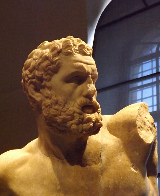 Detail of a Statue of Fighting Hercules in the Capitoline Museum, July 2012