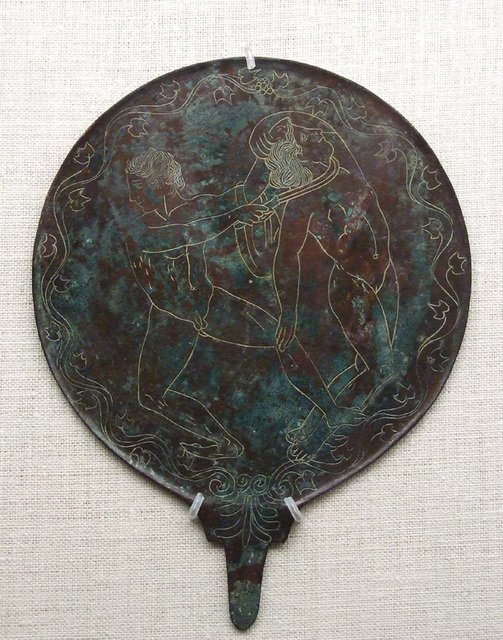 Etruscan Mirror with Perseus Cutting off the Head of Medusa in the Boston Museum of Fine Arts, October 2009