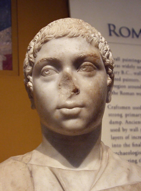 Detail of a Portrait of Elagabalus or Alexander Severus? in the Boston Museum of Fine Arts, October 2009