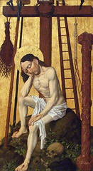 Detail of Christ as the Man of Sorrows by an Unidentified Alsatian Artist in the Boston Museum of Fine Arts, June 2010