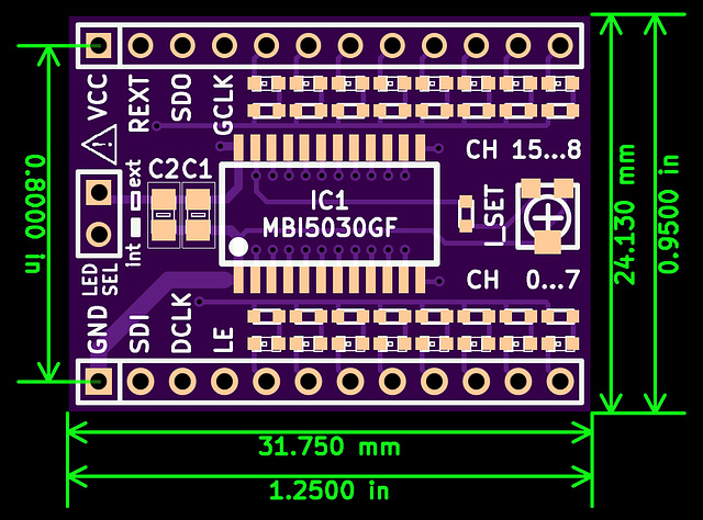 MBI5030-SOP24 starter-board