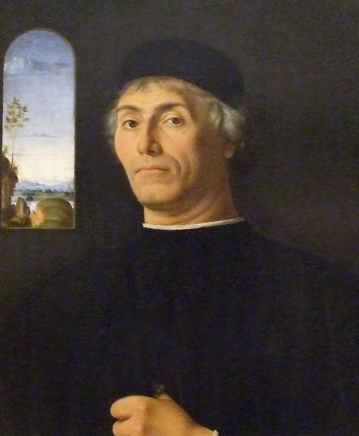 Detail of a Portrait of a Man by Andrea Solario in the Boston Museum of Fine Arts, June 2010