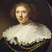 Detail of a Portrait of a Woman Wearing a Gold Chain by Rembrandt in the Boston Museum of Fine Arts, June 2010