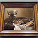 Still Life with Silver Brandy Bowl, Wine Glass, Herring, and Bread by Claesz in the Boston Museum of Fine Arts, June 2010