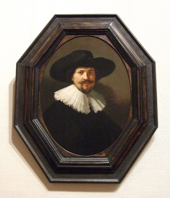Portrait of a Man Wearing a Black Hat by Rembrandt in the Boston Museum of Fine Arts, June 2010