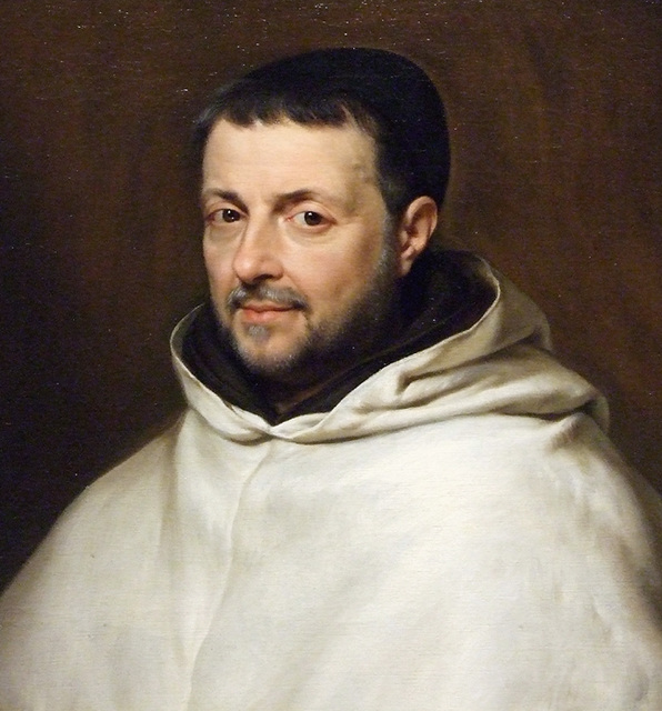 Detail of the Portrait of Father Philippini by Philippe de Champaigne in the Boston Museum of Fine Arts, June 2010