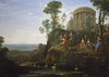 Detail of Apollo and the Muses on Mount Helicon by Claude Lorrain in the Boston Museum of Fine Arts, June 2010