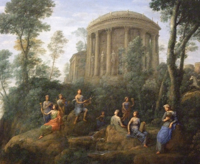 Detail of Apollo and the Muses on Mount Helicon by Claude Lorrain in the Boston Museum of Fine Arts, June 2010