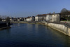 BESANCON: Le quai de Strasbourg depuis la passerelle.