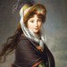 Detail of a Portrait of a Young Woman by Vigee-LeBrun in the Boston Museum of Fine Arts, June 2010