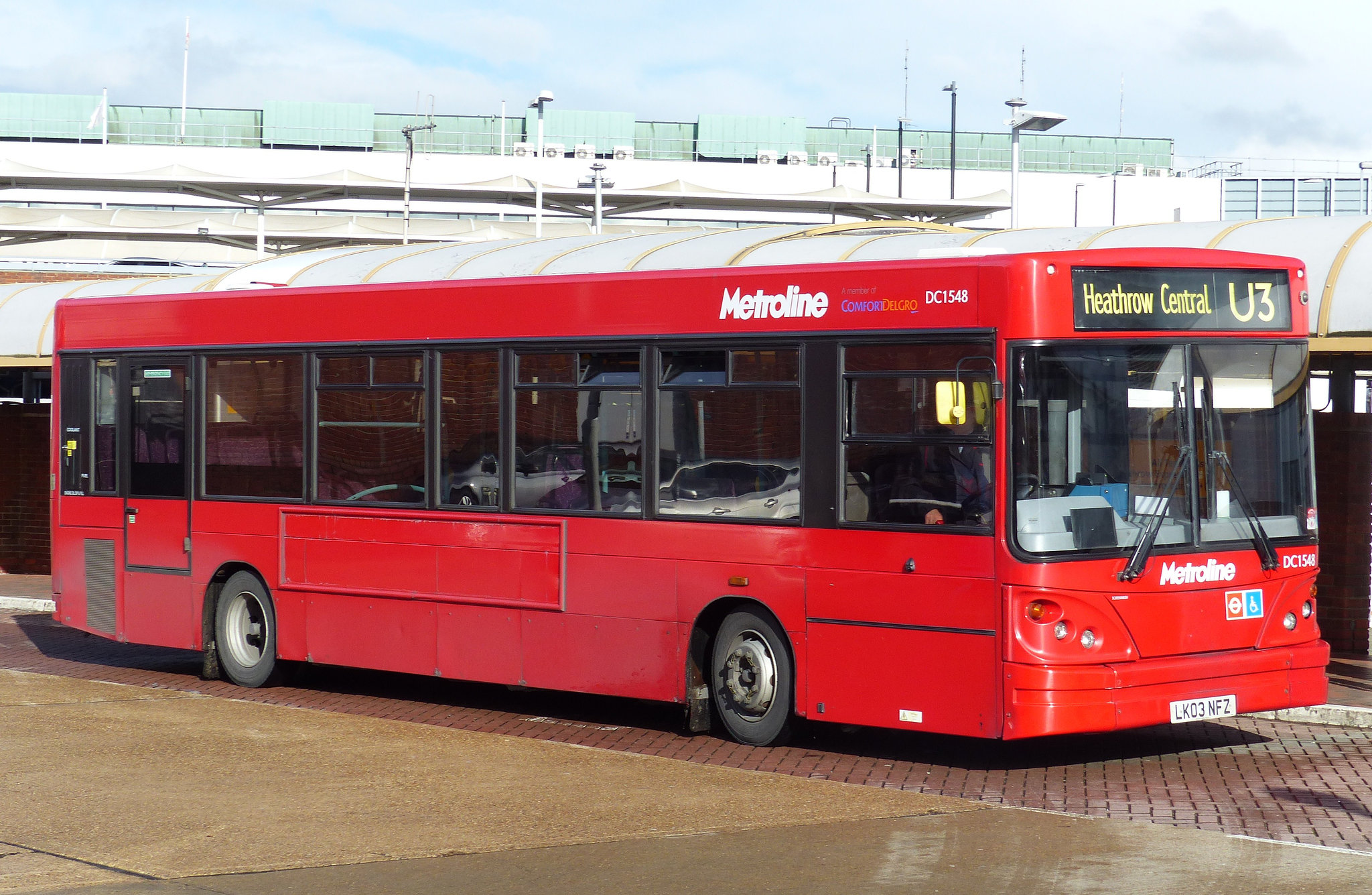 Metroline DC1548 at Heathrow - 3 March 2014