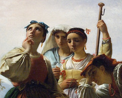 Detail of Pilgrimage in the Roman Campagna by Navez in the Boston Museum of Fine Arts, June 2010