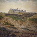 Detail of Priory at Vauville, Normandy by Millet in the Boston Museum of Fine Arts, June 2010