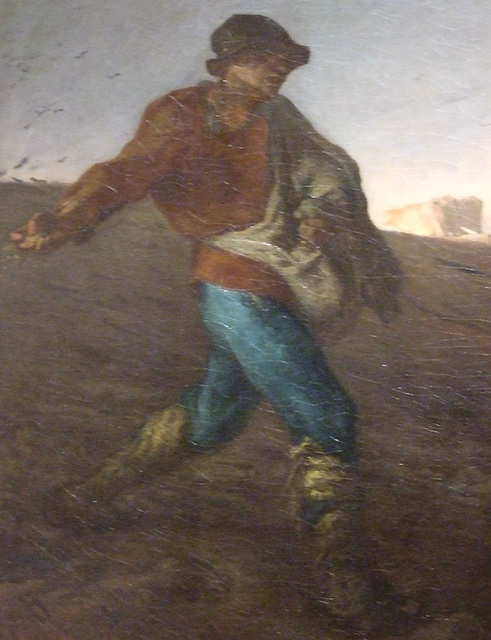 Detail of The Sower by Millet in the Boston Museum of Fine Arts, June 2010