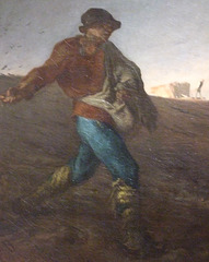 Detail of The Sower by Millet in the Boston Museum of Fine Arts, June 2010