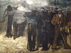 Detail of The Execution of the Emperor Maximilian by Manet in the Boston Museum of Fine Arts, June 2010