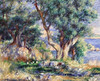 Detail of Landscape on the Coast Near Menton by Renoir in the Boston Museum of Fine Arts, June 2010