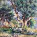 Detail of Landscape on the Coast Near Menton by Renoir in the Boston Museum of Fine Arts, June 2010