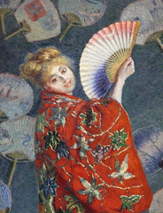 Detail of La Japonaise by Monet in the Boston Museum of Fine Arts, June 2010