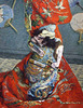 Detail of La Japonaise by Monet in the Boston Museum of Fine Arts, June 2010