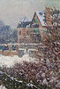 Detail of Boulevard Saint-Denis, Argenteuil in Winter by Monet in the Boston Museum of Fine Arts, June 2010