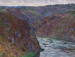 Detail of Valley of the Creuse (Gray Day) by Monet in the Boston Museum of Fine Arts, June 2010