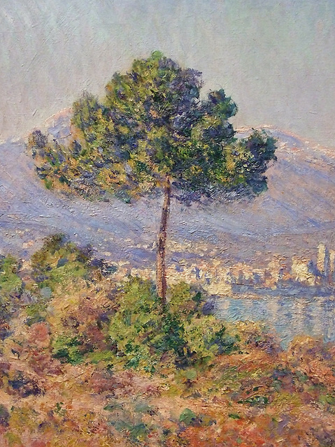 Detail of Antibes Seen from Plateau Notre-Dame by Monet in the Boston Museum of Fine Arts, June 2010