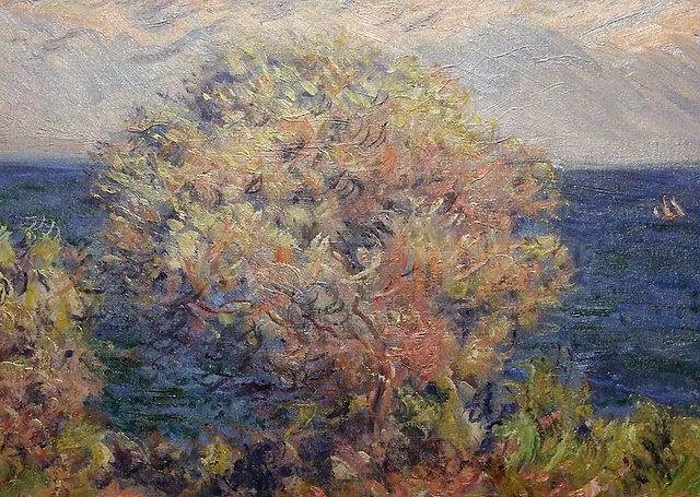 Detail of Cap d'Antibes, Mistral by Monet in the Boston Museum of Fine Arts, June 2010