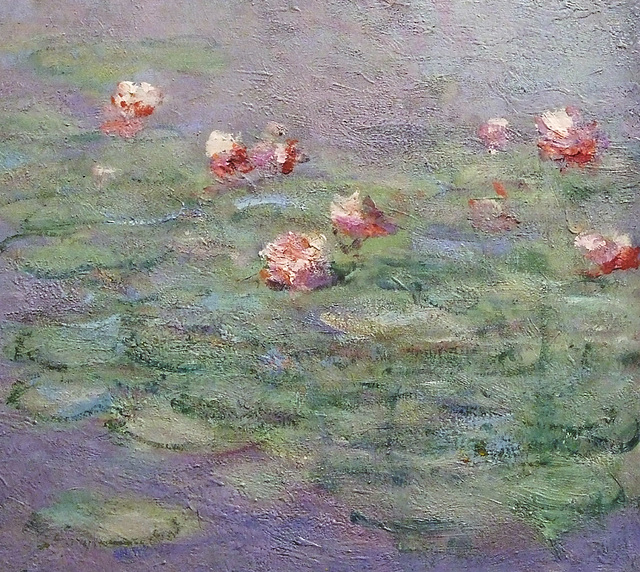 Detail of Water Lilies by Monet in the Boston Museum of Fine Arts, June 2010