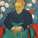 Detail of Madame Roulin by Van Gogh in the Boston Museum of Fine Arts, June 2010