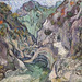 Detail of Ravine by Van Gogh in the Boston Museum of Fine Arts, July 2011
