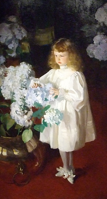 Detail of Helen Sears by John Singer Sargent in the Boston Museum of Fine Arts, June 2010