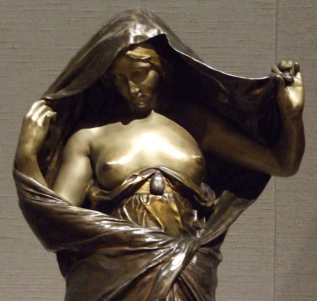Detail of Nature Unveiling Herself Before Science by Barrias in the Boston Museum of Fine Arts, June 2010