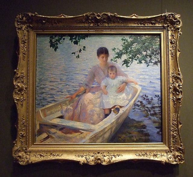 Mother & Child in Boat by Edmund Charles Tarbell in the Boston Museum of Fine Arts, June 2010