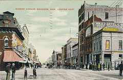 Rosser Avenue, Brandon, Man. Looking East.